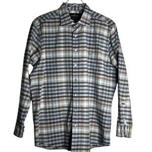 Rodd & Gunn men’s M long sleeve button up shirt plaid, woven in Italy, cotton